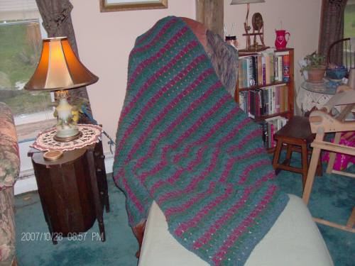 afghan rug yarn blue batts 001